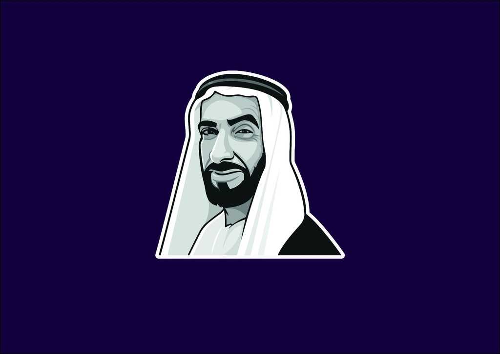 Sheikh Zayed sticker