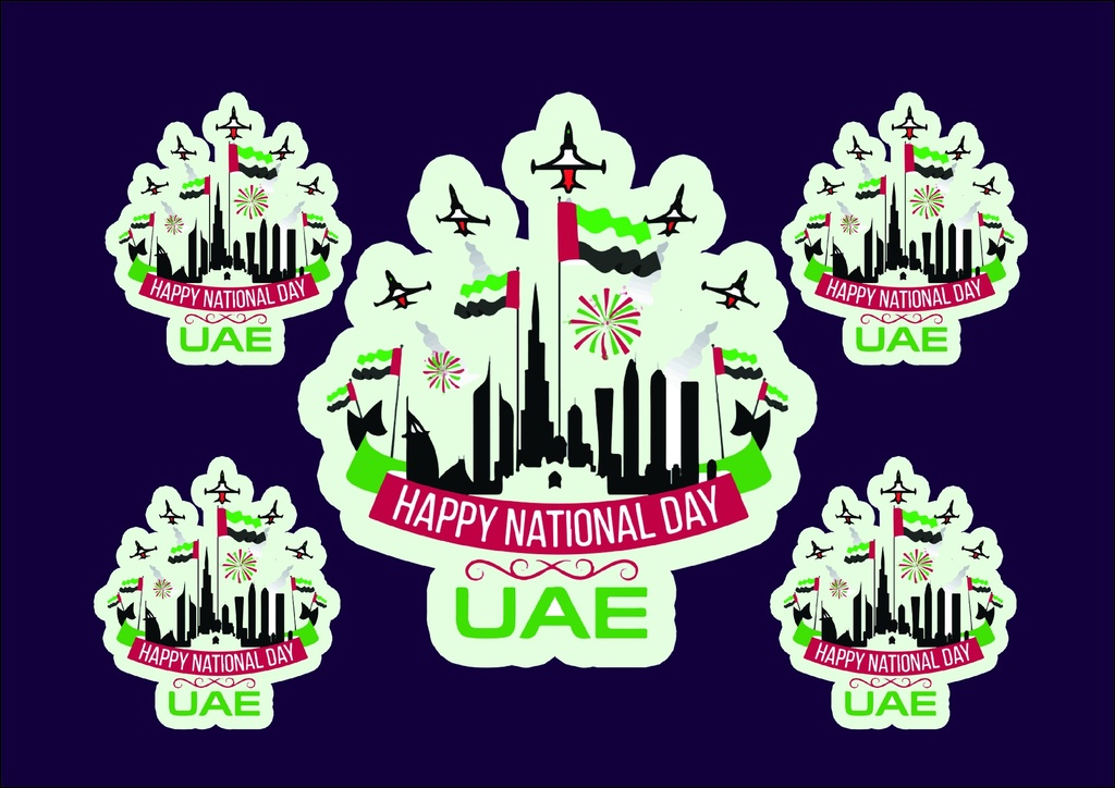 Dubai National Day sticker