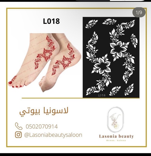 Henna sticker L018