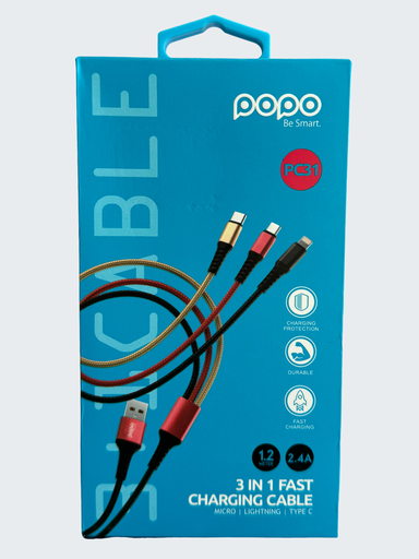 POPO PC31 3-In-1 Fast Charging Cable