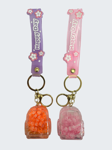 Sparkle Letter Bead Keychain